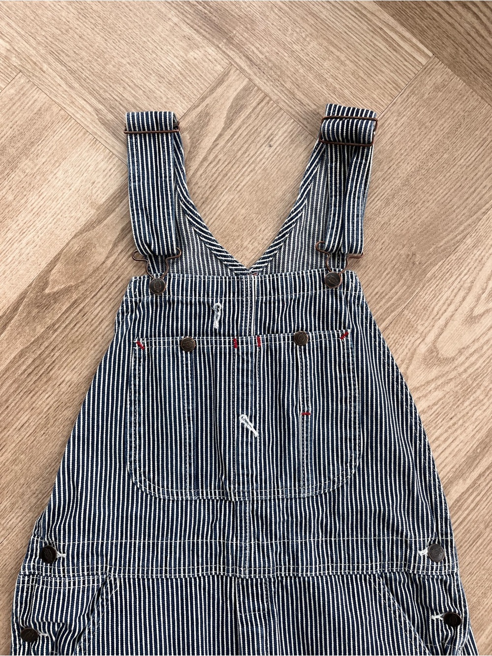Dickies Striped Denim Railroad Overalls size 2-4 - Picture 2 of 7